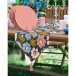 - SuplaRunner-DuzRenkSet-7255-Realhomes-Koyu-Zeminli-Renkli-Papatya-Motifli-Ucgen-Puskullu-Runner-1-Adet-6-Adet-Pudra-Renkli-Renkli-Supla - Realhomes  Realhomes Koyu Zeminli Renkli Papatya Motifli Üçgen Püsküllü Runner 1 Adet & 6 Adet Pudra Renkli Renkli Supla Realhomes