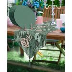 - SuplaRunner-DuzRenkSet-7271-Realhomes-Tropik-Yaprak-Tasarimli-Ucgen-Puskullu-Runner-1-Adet-6-Adet-Koyu-Yesil-Renkli-Supla - Realhomes  Realhomes Tropik Yaprak Tasarımlı Üçgen Püsküllü Runner 1 Adet & 6 Adet Koyu Yeşil Renkli Supla Realhomes