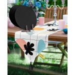 - SuplaRunner-DuzRenkSet-7387-Realhomes-Bohem-Cizimli-Ucgen-Puskullu-Runner-1-Adet-6-Adet-Siyah-Renkli-Supla - Realhomes  Realhomes Bohem Çizimli Üçgen Püsküllü Runner 1 Adet & 6 Adet Siyah Renkli Supla Realhomes