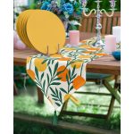 - SuplaRunner-DuzRenkSet-7401-Realhomes-Renkli-Yaprak-Tasarimli-Ucgen-Puskullu-Runner-1-Adet-6-Adet-Hardal-Renkli-Supla - Realhomes  Realhomes Renkli Yaprak Tasarımlı Üçgen Püsküllü Runner 1 Adet & 6 Adet Hardal Renkli Supla Realhomes