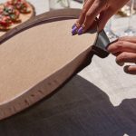 Realhomes Soyut Renkli Kabak Tasarımlı Üçgen Püsküllü Runner 1 Adet & 6 Adet Kahverengi Renkli Supla Realhomes