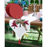 - SuplaRunner-DuzRenkSet-8661-Realhomes-Ekose-Cam-Agaci-Geyik-Desenli-Ucgen-Puskullu-Runner-1-Adet-6-Adet-Bordo-Renkli-Supla - Realhomes  Realhomes Ekose Çam Ağacı & Geyik Desenli Üçgen Püsküllü Runner 1 Adet & 6 Adet Bordo Renkli Supla Realhomes