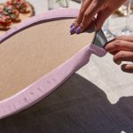 Realhomes Ortanca Çiçeği Tasarımlı Üçgen Püsküllü Runner 1 Adet & 6 Adet Pembe Renkli Supla Realhomes