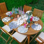 6+1'li Mavi Nazar Bocuklu Supla Runner Seti Realhomes