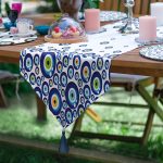 6+1'li Mavi Nazar Bocuklu Supla Runner Seti Realhomes