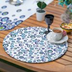 6+1'li Mavi Nazar Bocuklu Supla Runner Seti Realhomes