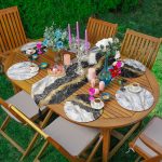 - SuplaRunnerSet117-61li-Gri-Siyah-Mermer-Motifli-Supla-Runner-Seti - Realhomes  6+1'li Gri & Siyah Mermer Motifli Supla Runner Seti Realhomes