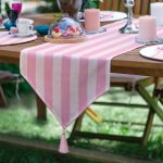 6+1'li Özel Tasarım Pembe Renk Detaylı Supla Runner Seti Realhomes