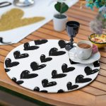 6+1'li I Love You Temalı Özel Tasarım Supla Runner Seti Realhomes