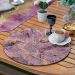 6+1'li Mor Konseptli Mermer Tassarımlı Supla Runner Seti Realhomes