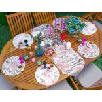 6+1'li Pembe Gül Temalı Supla Runner Seti Realhomes