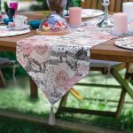 6+1'li Pembe Gül Temalı Supla Runner Seti Realhomes