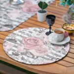 6+1'li Pembe Gül Temalı Supla Runner Seti Realhomes