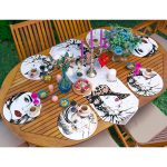 6+1'li Karakalem Rujlu Kadın Tasarımlı Supla Runner Seti Realhomes