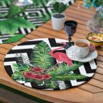 - SuplaRunnerSet139-61li-Geometrik-Cizgiler-Uzerinde-3D-Yaprak-Tasarimli-Supla-Runner-Seti-3 - Realhomes  6+1'li Geometrik Çizgiler Üzerinde 3D Yaprak Tasarımlı Supla Runner Seti Realhomes