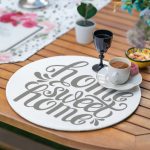 6+1'li A True Love Story Never Ends & Home Sweet Home Tasarımlı Supla Runner Seti Realhomes