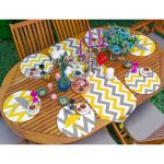 - SuplaRunnerSet145-61li-Sari-Gri-Zigzag-Flamingo-Tasarimli-Supla-Runner-Seti-1 - Realhomes  6+1'li Sarı & Gri Zigzag Flamingo Tasarımlı Supla Runner Seti Realhomes