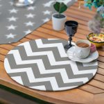 6+1'li Gri Zigzag & Yıldız Tasarımlı Supla Runner Seti Realhomes