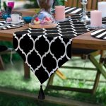 6+1'li Siyah Beyaz Geometrik Çizim Temalı Supla Runner Seti Realhomes