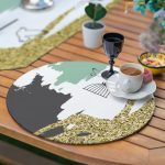 6+1'li Gold Detaylı Özel Tasarım Supla Runner Seti Realhomes