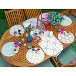 6+1'li Deniz Konseptli Pastel Renkli Supla Runner Seti Realhomes