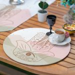 6+1'li Etnik Tasarımlı Fatıma'nın Eli Motifli Supla Runner Seti Realhomes