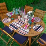 6+1'li Lacivert & Bordo Denizci Tasarımlı Supla Runner Seti Realhomes