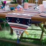 6+1'li Lacivert & Bordo Denizci Tasarımlı Supla Runner Seti Realhomes