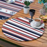 6+1'li Lacivert & Bordo Denizci Tasarımlı Supla Runner Seti Realhomes