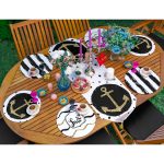 - SuplaRunnerSet207-61li-Siyah-Beyaz-Denizci-Temali-Gold-Detayli-Supla-Runner-Seti-1 - Realhomes  6+1'li Siyah Beyaz Denizci Temalı Gold Detaylı Supla Runner Seti Realhomes