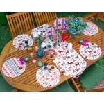 6+1'li Geyik & Kar Tanesi Özel Tasarım Temalı Supla Runner Seti Realhomes