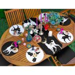 6+1'li Siyah Beyaz Gold Detaylı Yılbaşı Temalı Supla Runner Seti Realhomes