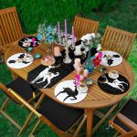 6+1'li Siyah Beyaz Gold Detaylı Yılbaşı Temalı Supla Runner Seti Realhomes