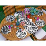 6+1'li Siyah Beyaz Zebra Desen Tasarımlı Supla Runner Seti Realhomes