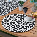 6+1'li Siyah Beyaz Zebra Desen Tasarımlı Supla Runner Seti Realhomes