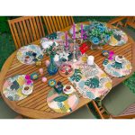 - SuplaRunnerSet226-61li-Pastel-Renkli-Tropik-Yaprak-Tasarimli-Supla-Runner-Seti-1 - Realhomes 6+1'li Pastel Renkli Tropik Yaprak Tasarımlı Supla Runner Seti Realhomes