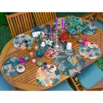 - SuplaRunnerSet229-61li-Renkli-Tropik-Yaprak-Motifli-Supla-Runner-Seti-1 - Realhomes  6+1'li Renkli Tropik Yaprak Motifli Supla Runner Seti Realhomes