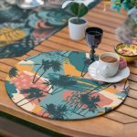 - SuplaRunnerSet229-61li-Renkli-Tropik-Yaprak-Motifli-Supla-Runner-Seti-3 - Realhomes  6+1'li Renkli Tropik Yaprak Motifli Supla Runner Seti Realhomes