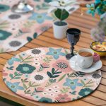 6+1'li Rengarenk Zemin Çiçek Tasarımlı Supla Runner Seti Realhomes