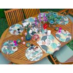 - SuplaRunnerSet241-61li-Turkuaz-Tropik-Yaprak-Motifli-Supla-Runner-Seti-1 - Realhomes 6+1'li Turkuaz Tropik Yaprak Motifli Supla Runner Seti Realhomes