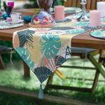 - SuplaRunnerSet241-61li-Turkuaz-Tropik-Yaprak-Motifli-Supla-Runner-Seti-2 - Realhomes 6+1'li Turkuaz Tropik Yaprak Motifli Supla Runner Seti Realhomes