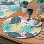 - SuplaRunnerSet241-61li-Turkuaz-Tropik-Yaprak-Motifli-Supla-Runner-Seti-3 - Realhomes 6+1'li Turkuaz Tropik Yaprak Motifli Supla Runner Seti Realhomes