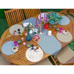 6+1'li Renkli Zemin Kar Taneli Özel Tasarım Supla Runner Seti Realhomes