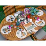 6+1'li Krem Zemin Onedraw Özel Tasarımlı Supla Runner Seti Realhomes