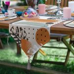 6+1'li Krem Zemin Onedraw Özel Tasarımlı Supla Runner Seti Realhomes