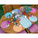 6+1'li Rengarenk Çiçekler Özel Tasarımlı Supla Runner Seti Realhomes