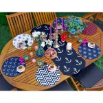 6+1'li Laciver Denizci Desenli Özel Tasarımlı Supla Runner Seti Realhomes