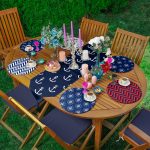 6+1'li Laciver Denizci Desenli Özel Tasarımlı Supla Runner Seti Realhomes