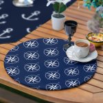 6+1'li Laciver Denizci Desenli Özel Tasarımlı Supla Runner Seti Realhomes