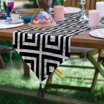 6+1'li Mermer Zeminli Geometrik Şekiller Supla Runner Seti Realhomes